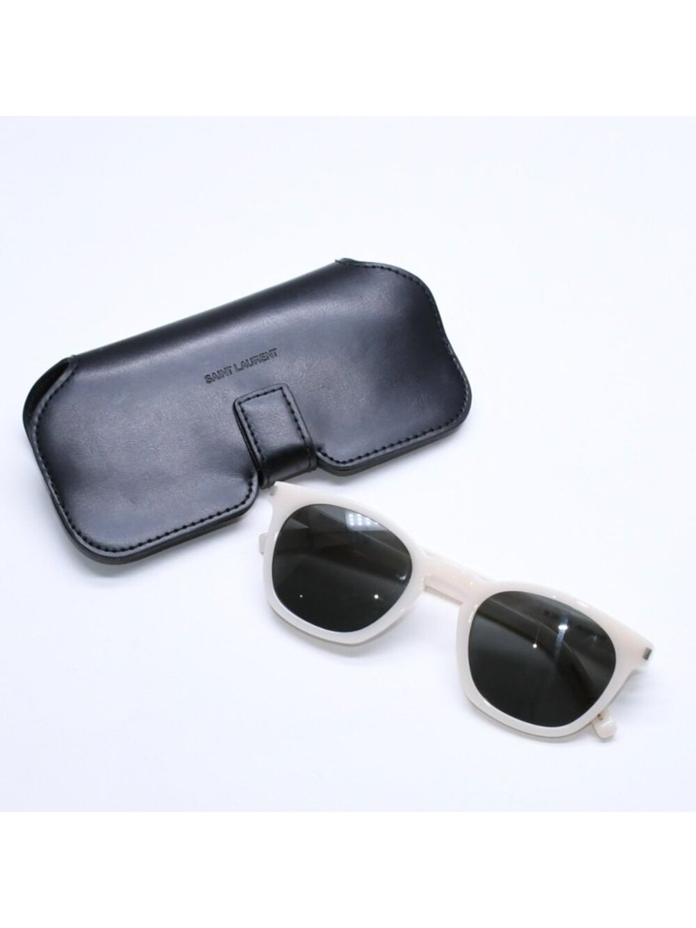 Saint Laurent Paris Sunglasses Eyewear White Temple SL 28